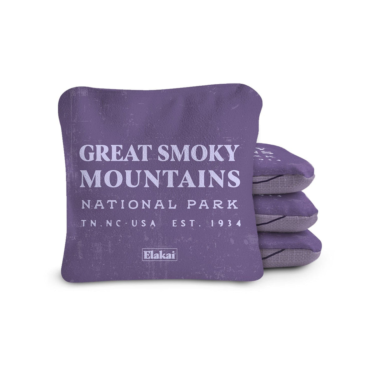 Cornhole Bags Great Smoky Mountains Purple 6-in Dual-Sided Cornhole Bags | National Parks Collection