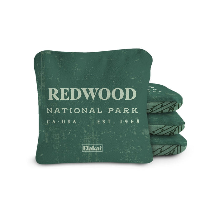Cornhole Bags Redwoods Green 6-in Dual-Sided Cornhole Bags | National Parks Collection