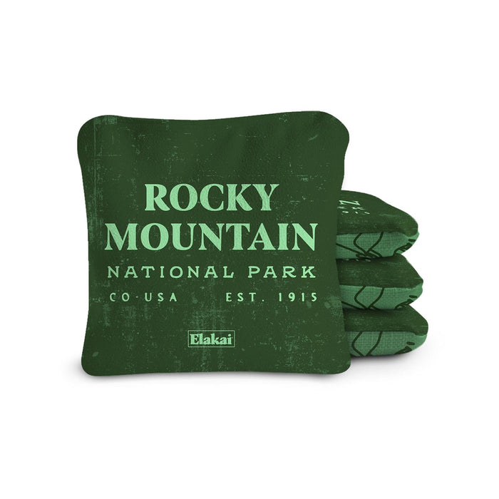 Cornhole Bags Rocky Mountain Green 6-in Dual-Sided Cornhole Bags | National Parks Collection