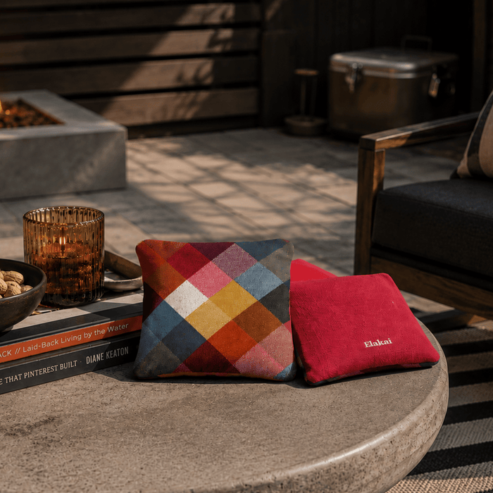 6-in Dual-Sided Cornhole Bags | Plaid Collection