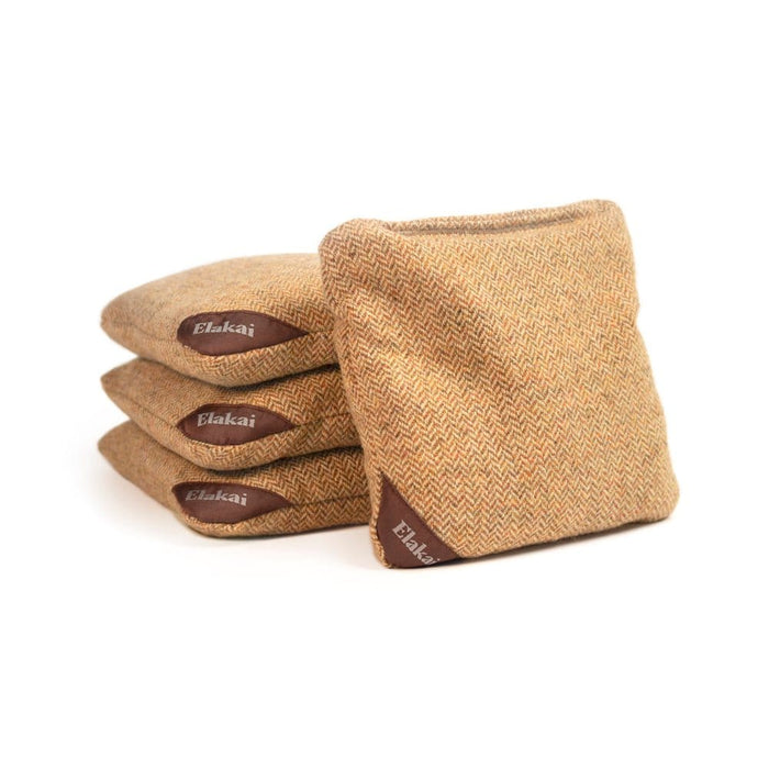 Cornhole Bags Yellow Ochre 6-in Herringbone Cornhole Bags | Premium All-Weather Collection