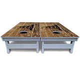 Wood DTOM & Flag Cornhole Boards - All Weather Series