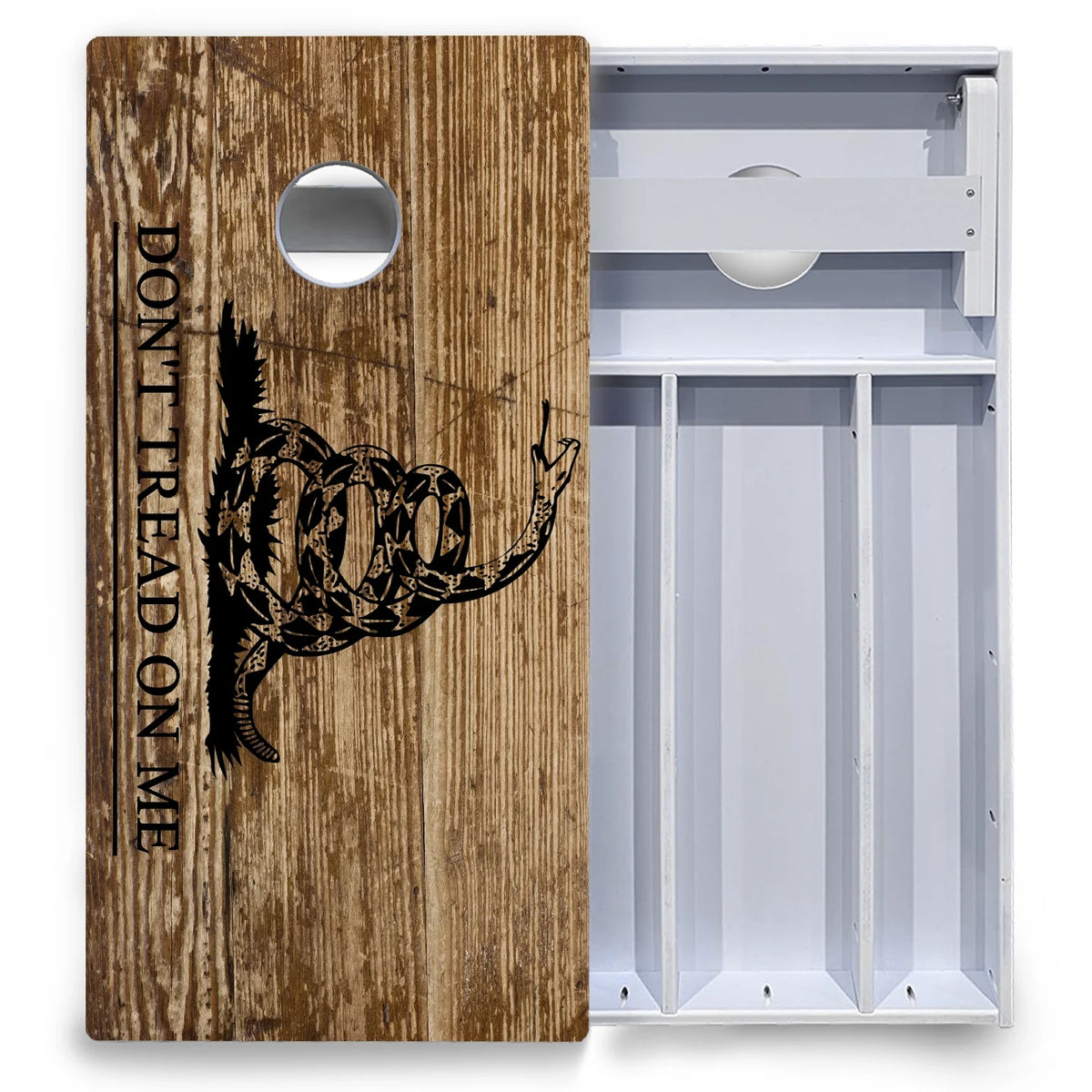 Wood DTOM & Flag Cornhole Boards - All Weather Series