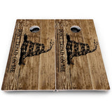 Rustic DTOM & Flag Cornhole Boards – Pro Lite or Pro Elite