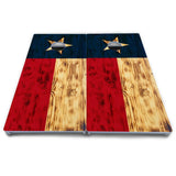 Burnt Texas Flag Cornhole Boards - All Weather Series
