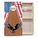 Eagle Flag Cornhole Boards - Backyard Series