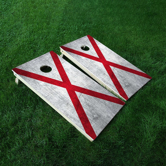 Alabama Classic State Flag Cornhole Boards Wraps (Set of 2)