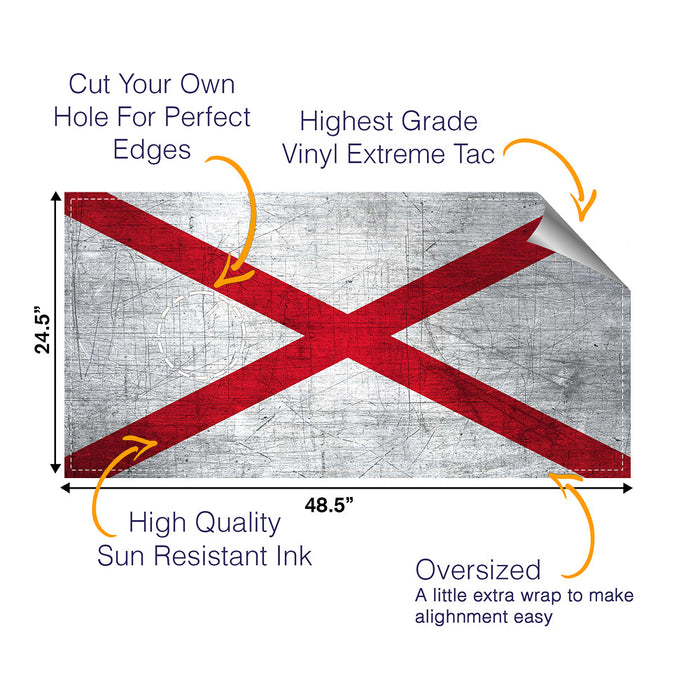 Alabama Classic State Flag Cornhole Boards Wraps (Set of 2)
