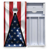 American Flag Triangle Cornhole Boards - All Weather Series