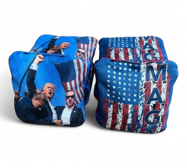 bags Trump MAGA pro style slick and stick resin filled cornhole bags set of 8
