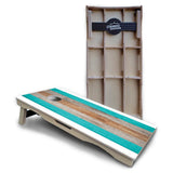 Beach Stripe Cornhole Boards – Pro Lite or Pro Elite