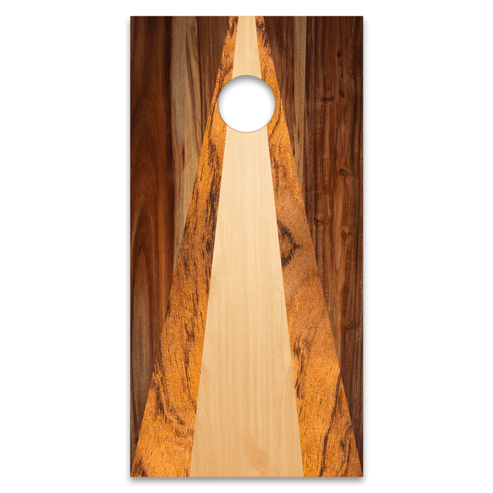 World Series of Cornhole Official 2' x 4' Professional Cornhole Board Runway 2402P - Custom Natural Wood Triangle