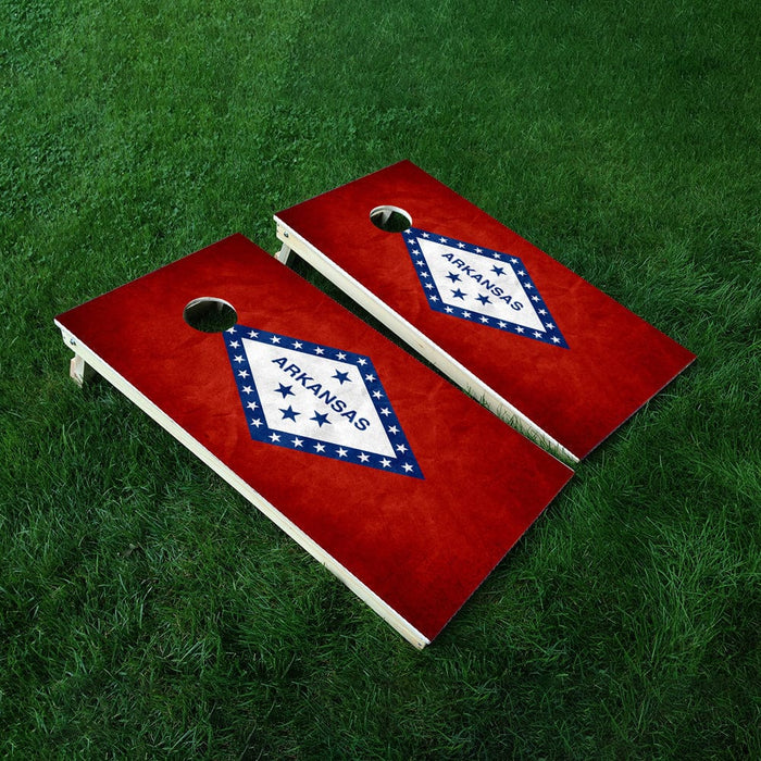 Arkansa Classic State Flag Cornhole Boards Wraps (Set of 2)