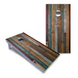 Metallic Wood Planks Cornhole Boards - All Weather Series