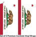 California Classic State Flag Cornhole Boards Wraps (Set of 2)