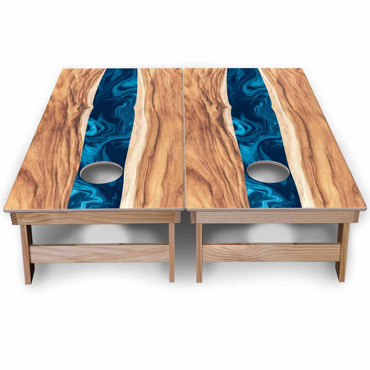 Patterned Background Cornhole Boards - Backyard Series