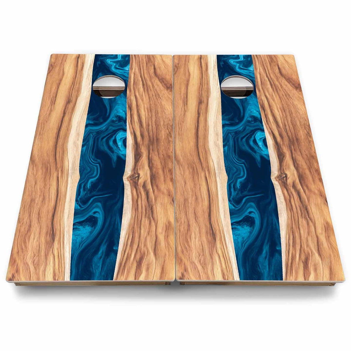 Patterned Background Cornhole Boards - Backyard Series