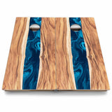 Patterned Background Cornhole Boards - Backyard Series