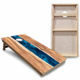 Patterned Background Cornhole Boards - Backyard Series