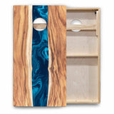 Patterned Background Cornhole Boards - Backyard Series