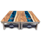 Live Edge River Cornhole Boards – Pro Lite or Pro Elite
