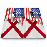 State Flag Cornhole Boards – AL to GA – Pro Lite or Pro Elite