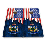 State Flag Cornhole Boards – HI–MD – Tournament Series