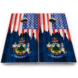 State Flag Cornhole Boards – HI to MD – Pro Lite or Pro Elite