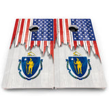 State Flag Cornhole Boards – MA to NJ – Pro Lite or Pro Elite