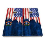 State Flag Cornhole Boards – MA–NJ – Tournament Series