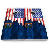 State Flag Cornhole Boards – MA to NJ – Pro Lite or Pro Elite