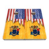 State Flag Cornhole Boards – MA–NJ – Tournament Series