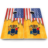 State Flag Cornhole Boards – MA to NJ – Pro Lite or Pro Elite