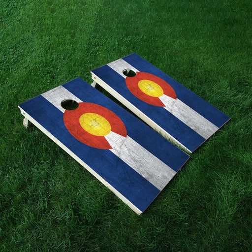 Colorado Classic State Flag Cornhole Boards Wraps (Set of 2)
