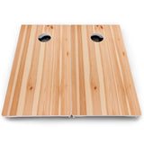 Woodgrain Stripe Cornhole Boards – Pro Lite or Pro Elite