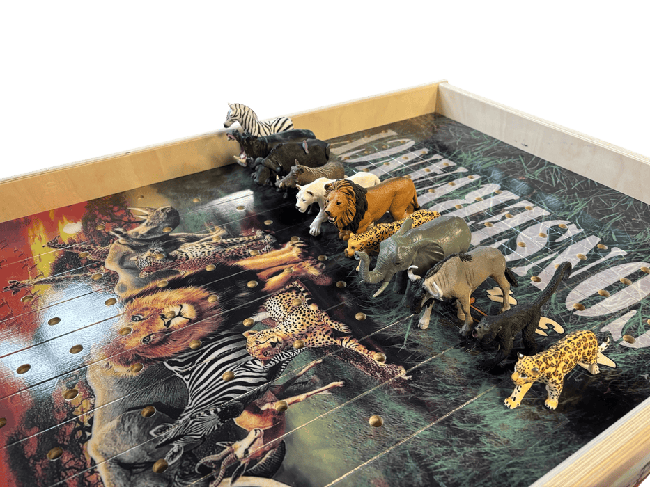 Horse Race Game Safari Theme -  Jumbo Horse Game with Integrated Chip Pot Big Buck Derby Themed/ Hunting Themed Games/ Deer Themed Horse Racing/ Large Party Games/ Camping