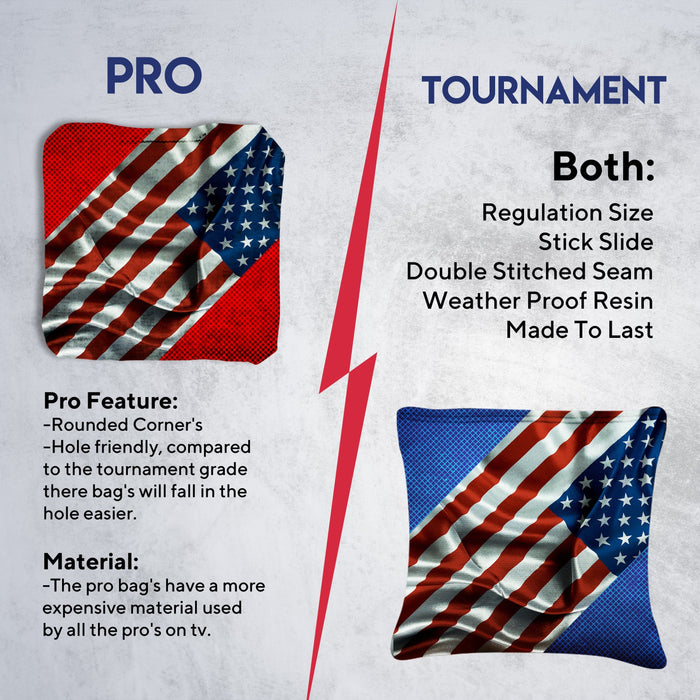Sideway Flag Cornhole Bags