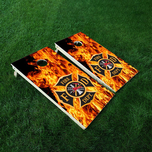 Fire Department Cornhole Boards Wraps (Set of 2)