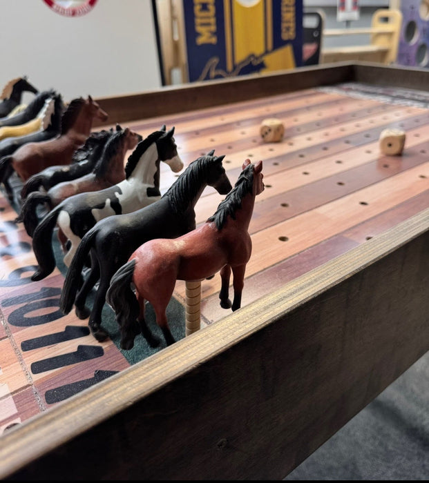 Horse Race Game Jumbo Horse Game with Stained Rails