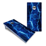 Blue & Green Lightning Cornhole Boards - All Weather Series