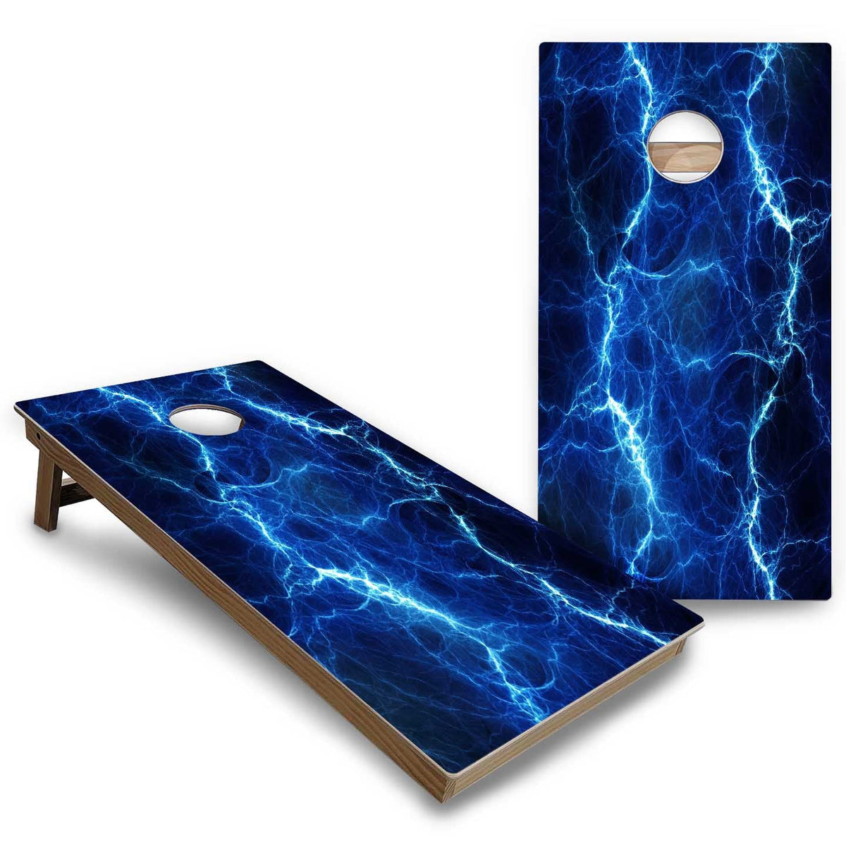 Patterned Background Cornhole Boards - Backyard Series