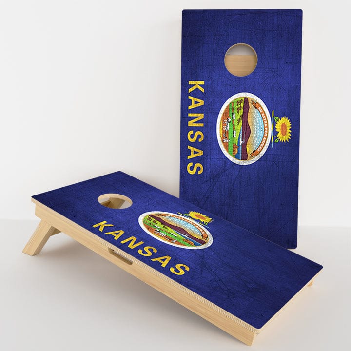 Boards Kansas Flag Professional Cornhole Boards