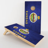 Boards Kansas Flag Professional Cornhole Boards
