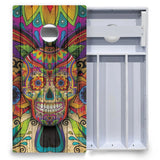 Sugar Skull Cornhole Boards - All Weather Series - Colorful