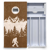 Bigfoot Mountain Scene Cornhole Boards - All Weather Series
