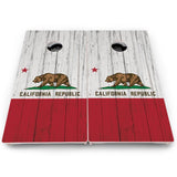 Rustic California Flag Cornhole Boards – Pro Lite or Pro Elite