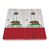 Rustic California Flag Cornhole Boards – Tournament Series