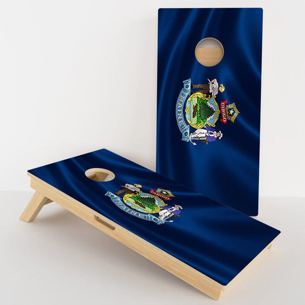 Boards Maine Flag Professional Cornhole Boards