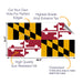 Maryland Classic State Flag Cornhole Boards Wraps (Set of 2)