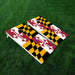 Maryland Classic State Flag Cornhole Boards Wraps (Set of 2)